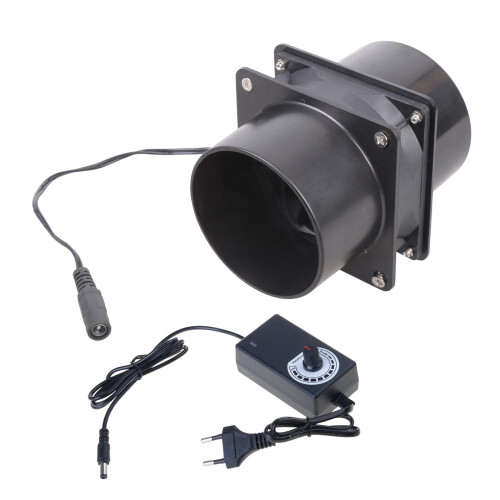 8 cm Kanalventilator, leistungsstarker Inline-Abluftventilator,