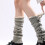 Warme gestrickte Söckchen für Damen, dehnbar, gestapeltes-Grau 5