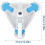 Triangular Pool Vacuum Head Inground Pool Scrub Brush for Wall and Floor Cleaning Compatible with Telescoping Poles 4