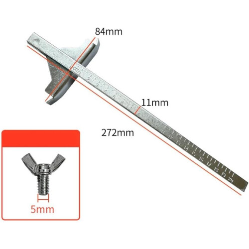 Replacement Circular Saw Guide With Scale For Dewalt DC390K And DW936 Cordless Saws Silver 11mm Guide 2