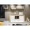 Creative Furniture Aurora Sideboard 145cm - Oak & White Gloss Doors 2