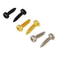 100Pcs Guitar Pickguard Screws, Bass Pickguard Screws Set Guitar Mounting Screws Black