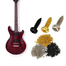100Pcs Guitar Pickguard Screws, Bass Pickguard Screws Set Guitar Mounting Screws Golden