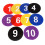Numbered Floor Spots Markers Soccer Flat Sign Discs-Multi 1