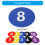 Numbered Floor Spots Markers Soccer Flat Sign Discs-Red 4