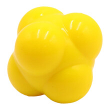 Hexagonal Fitness Reaction Ball Yellow For Adults Agility Training Ball For Reflex Hand-Eye Coordination And Footwork