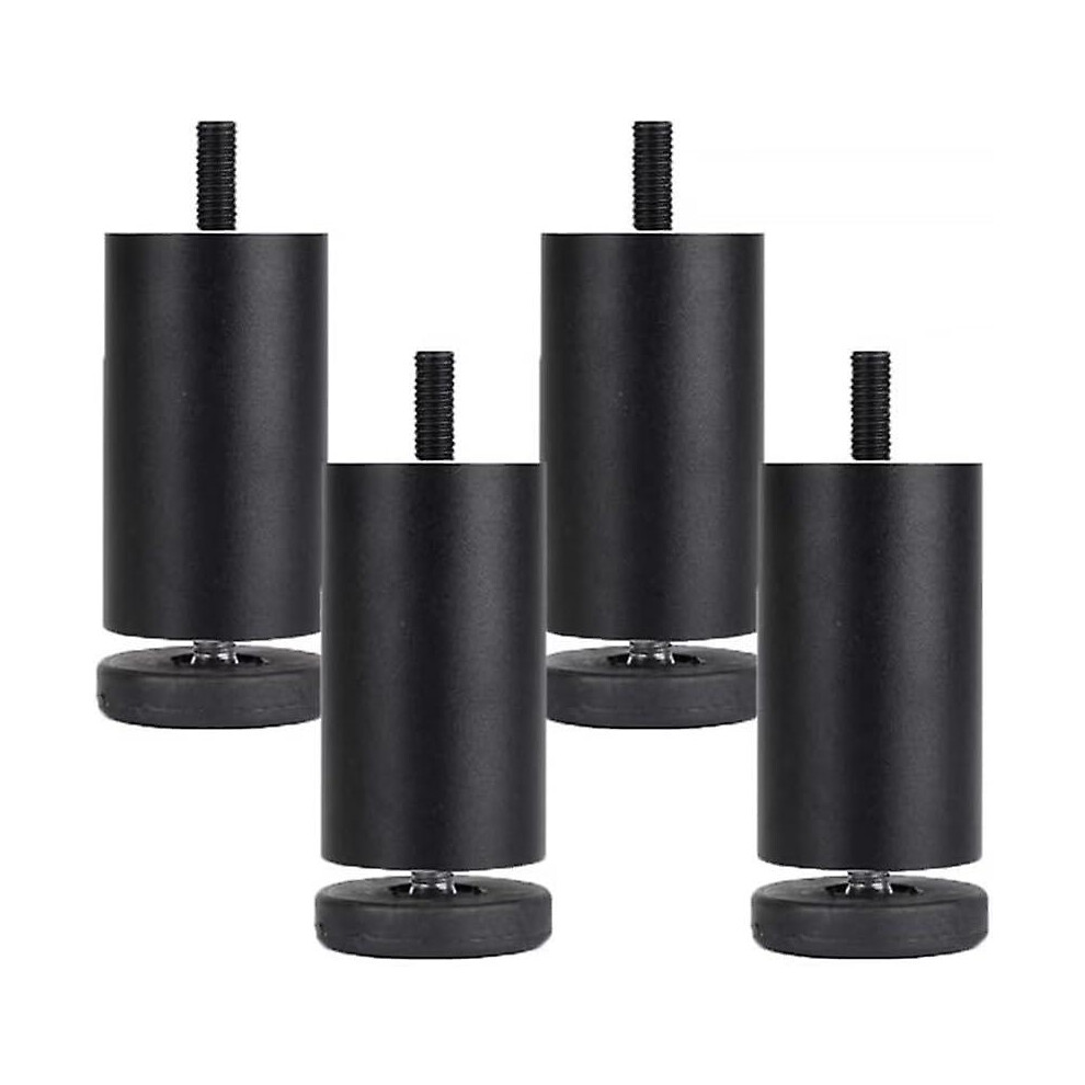 Kikidex (As Show, One Size) 4Pcs Adjustable Furniture Legs Aluminum Alloy Furniture Legs, Round, 12Cm