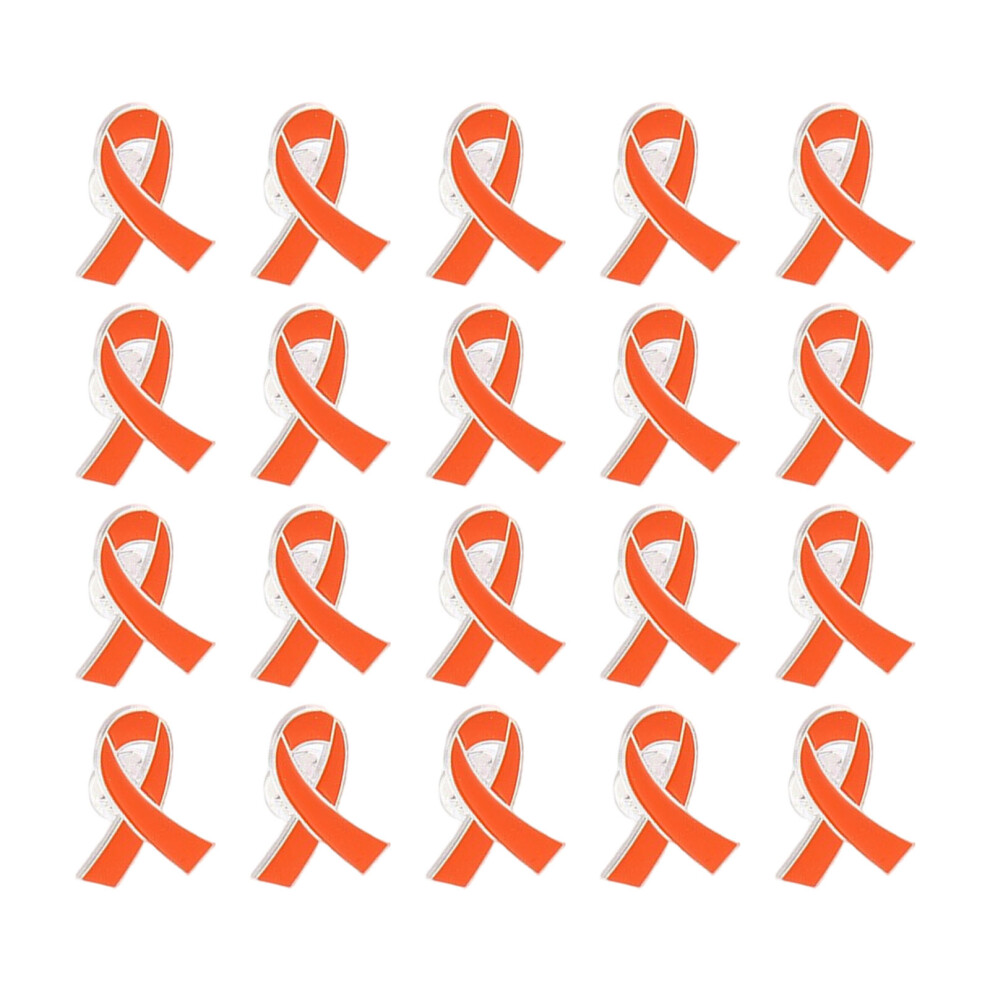 Orange 20Pcs Versatile Ribbon Brooch Pins For Fundraising Event