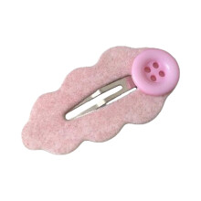 Flocking Cloud Designs Hair Clip Nonslip Hairpin-Pink
