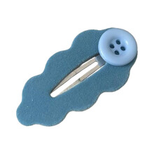 Flocking Cloud Designs Hair Clip Nonslip Hairpin-Blue