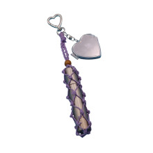 Handwoven Macrames Keychain Pendant With Vintage Designs-Purple