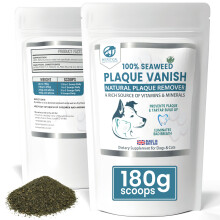 Plaque Off 100% Natural Seaweed Dental Powder for Dogs & Cats (180g)