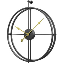 Outdoor Garden Wall Clock 50 Cm Diameter, Wrought Iron, Giant Open Face, Retro Waterproof Mute Quartz Outdoor Clock