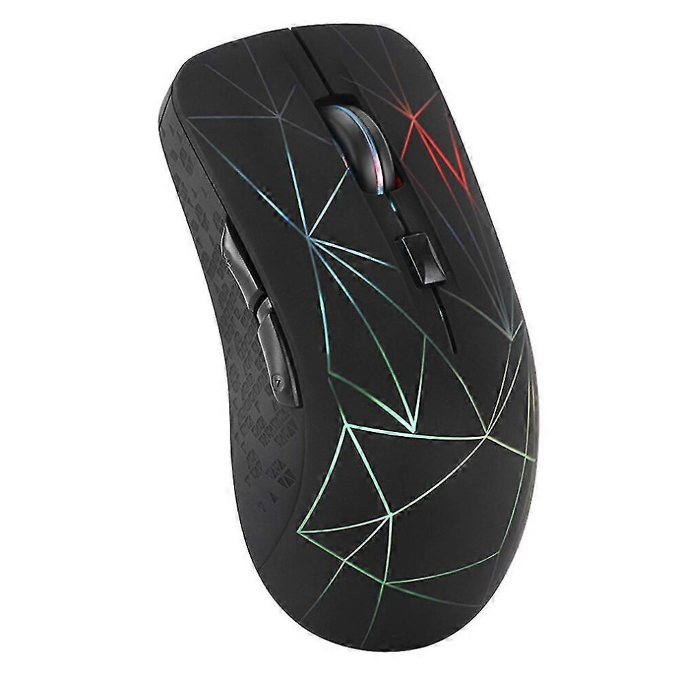 Kikidex (As Show, One Size) Dual-Mode Bluetooth Wireless Mouse Mute Luminous Rechargeable Mouse For Computer Notebook Office Ga