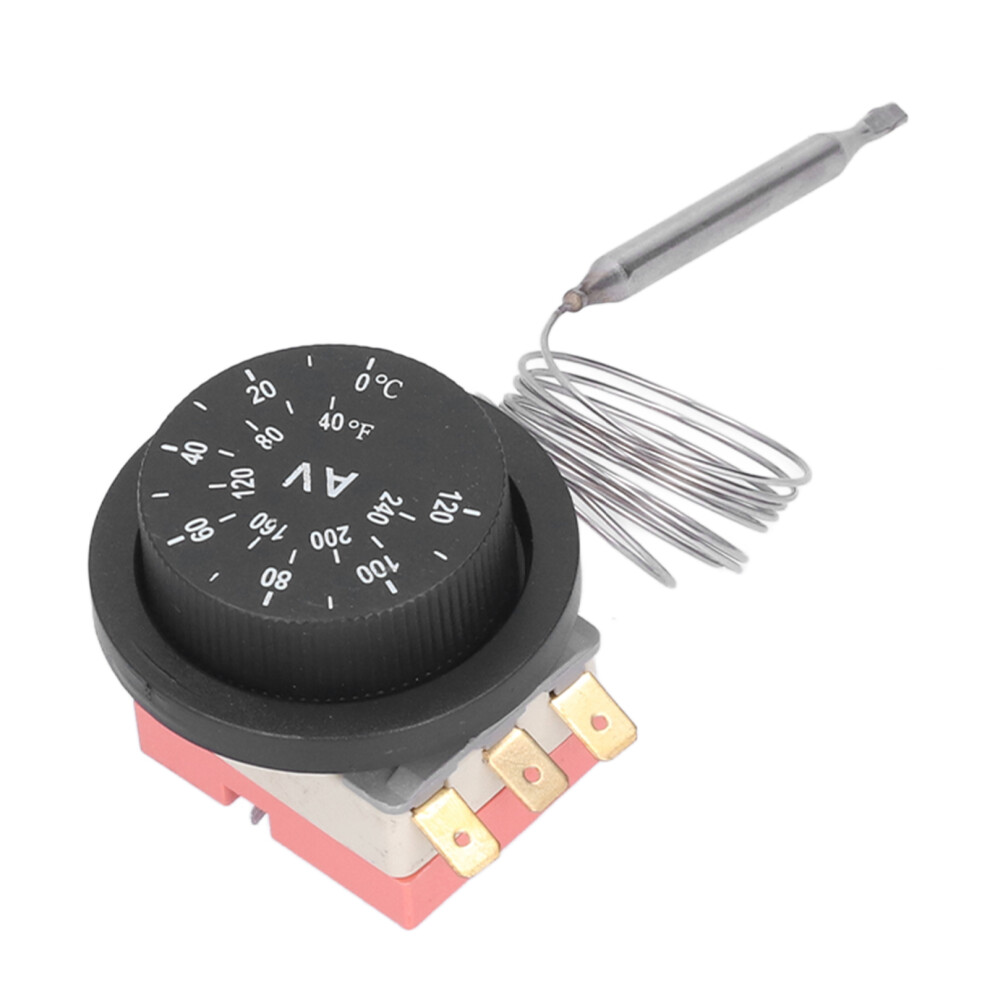 Electric Fan Thermostat Switch 3 Pins Adjustable Temperature Control Probe Kit 3341358001569