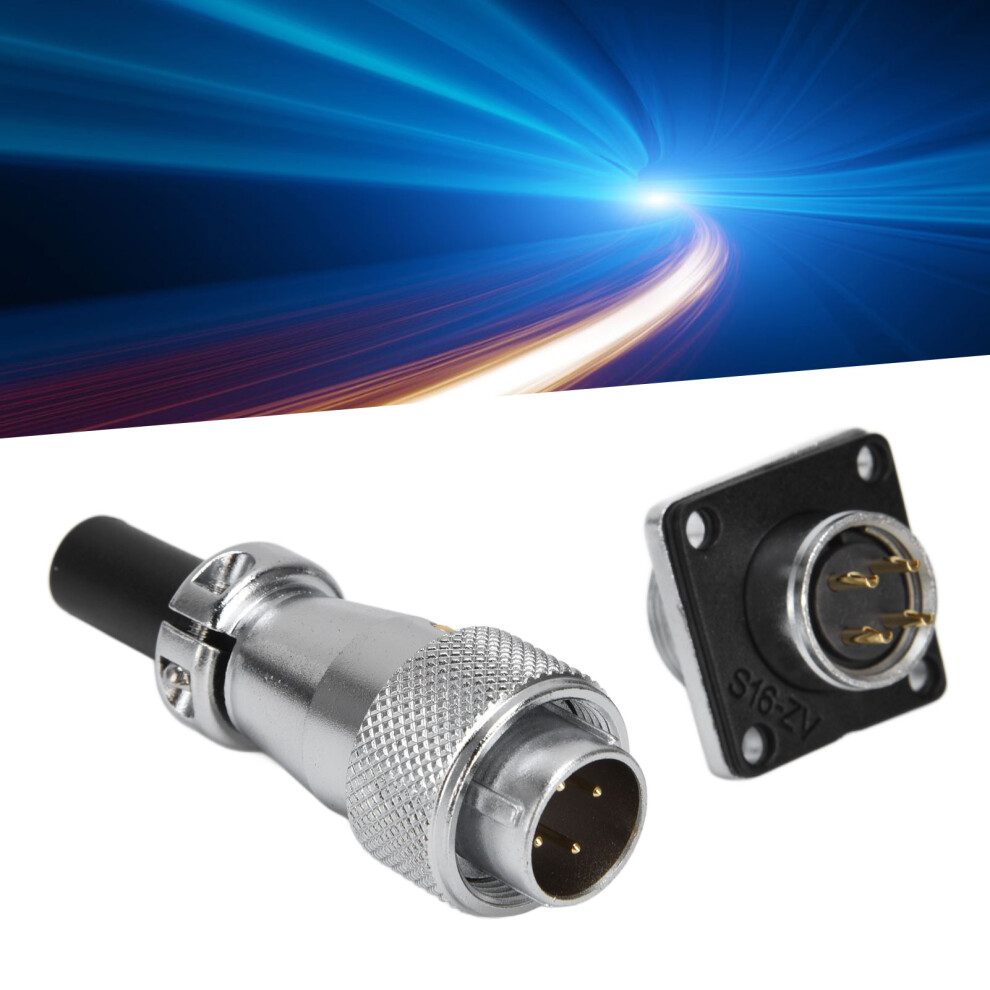 Ws16 Waterproof Aviation Cable Connector 500V Zinc Alloy 4 Ports 8421358001778