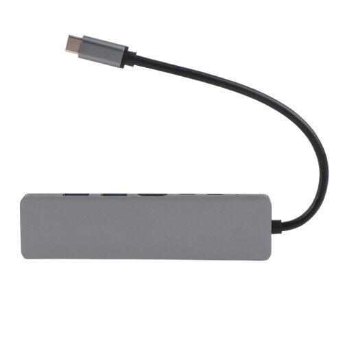 Hub USB-C 6-in-1, 87W PD, 4K HDMI, alluminio 1