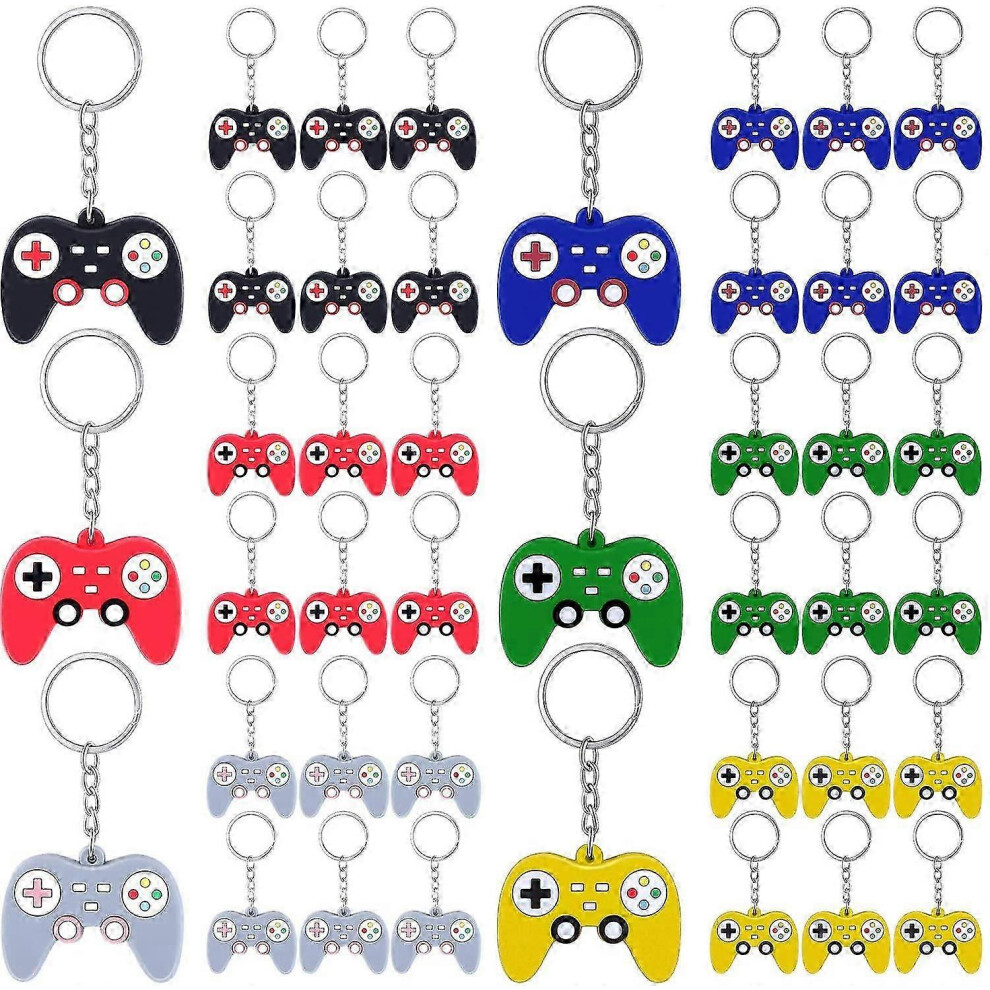 Video Game Controller Keychain Set of 36, Gamer Accessory Keyring