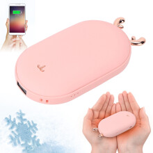 Vielseitige elektrische Handwärmer & Powerbank, 5200mAh, Rosa