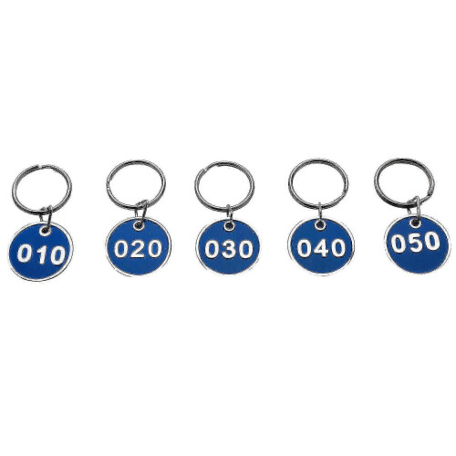 Numbered Keychains 1-30, Aluminum Gym Locker Keyring Engraved Tags 1