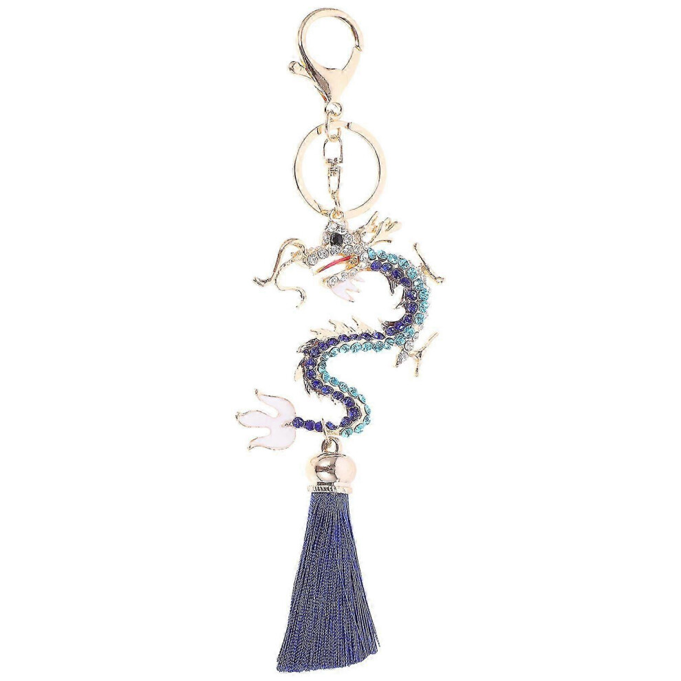 Dragon Keychain New Year, Rhinestone Backpack Pendant Image 1