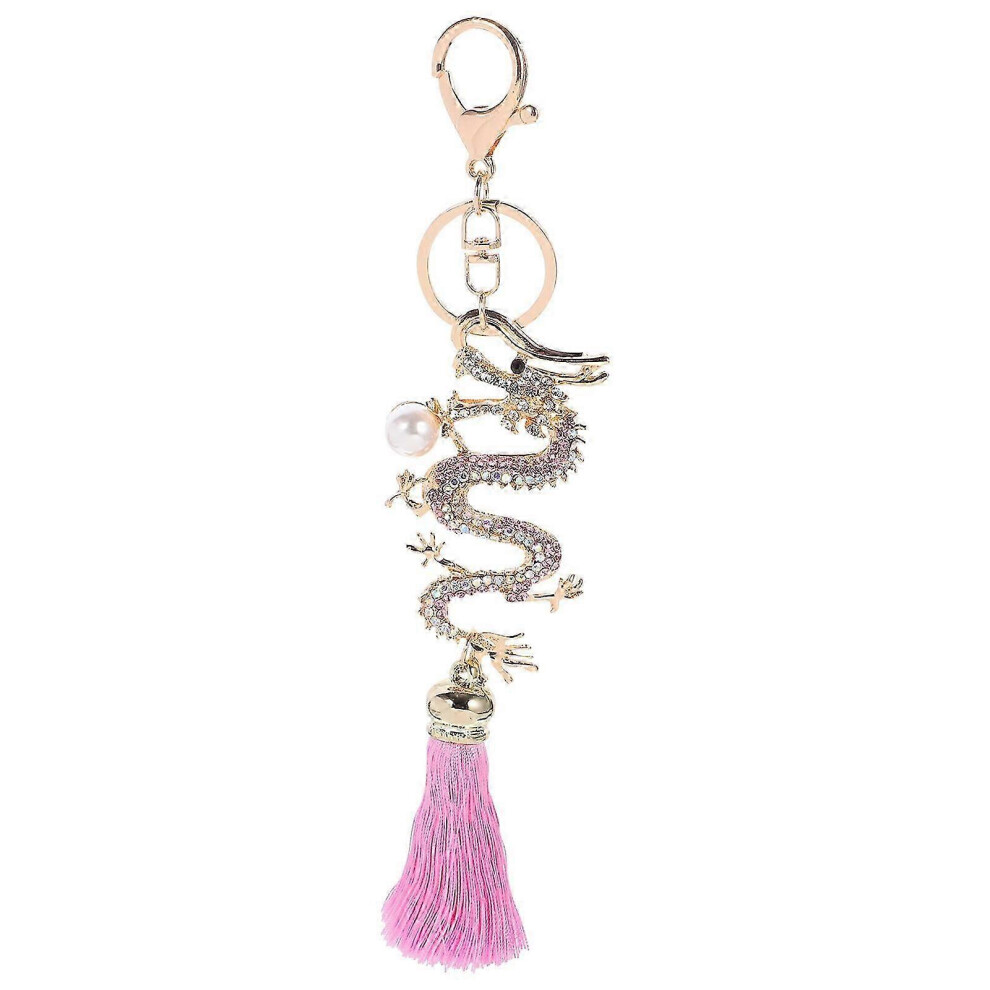 Dragon Keychain New Year, Rhinestone Backpack Pendant Image 4