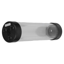 Serbatoio di raffreddamento a liquido Ø 60 mm, acrilico trasparente/alluminio