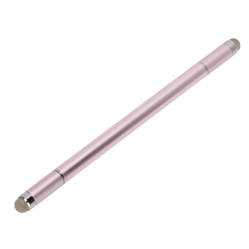Lápiz táctil 2-en-1 de alta precisión de aluminio rosa 2