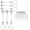 6PCS Steel Ceiling Mounted Brackets Adjustable Shower Rod 1