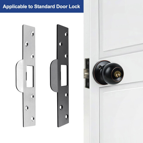 Oversized Door Frame Reinforcement Plate Extended Lip-Silver 2