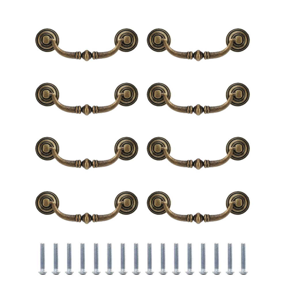 8Pcs Zinc Alloy Cabinet Knob Drawer Pulls Antique-7478 7754000272419