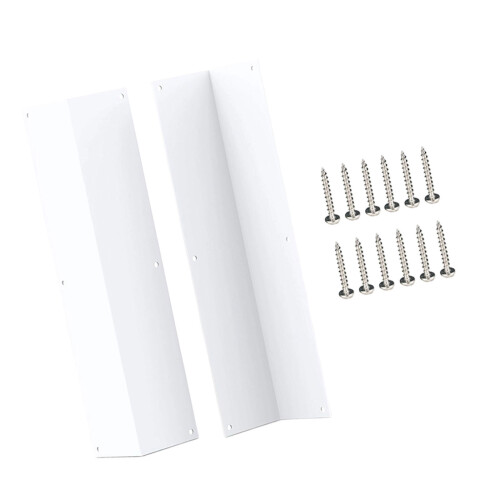 2Pcs Siding Corner Guards Protector Metal Corner-white aluminum