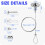 6PCS Steel Ceiling Mounted Brackets Adjustable Shower Rod 3