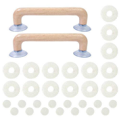 Ergonomic Grip Quilting Ruler Wood Handle with Suction Cups