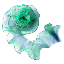 5M Polyester Ruffled Lace Trimming Decorative Edges For-Green