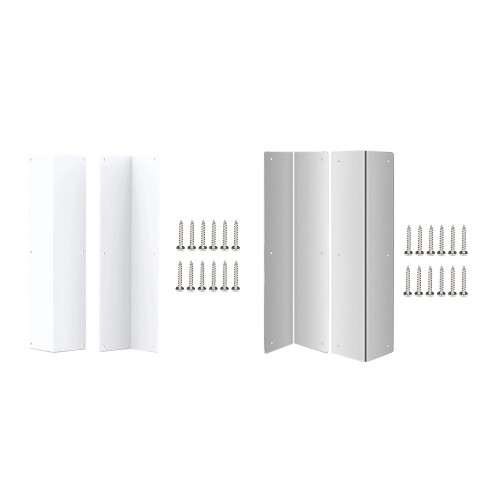 2Pcs Siding Corner Guards Protector Metal Corner-white aluminum 1