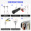 6PCS Steel Ceiling Mounted Brackets Adjustable Shower Rod 4