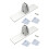 Fireplaces Screen Mounting Clamps Support Screens,-Silver 1