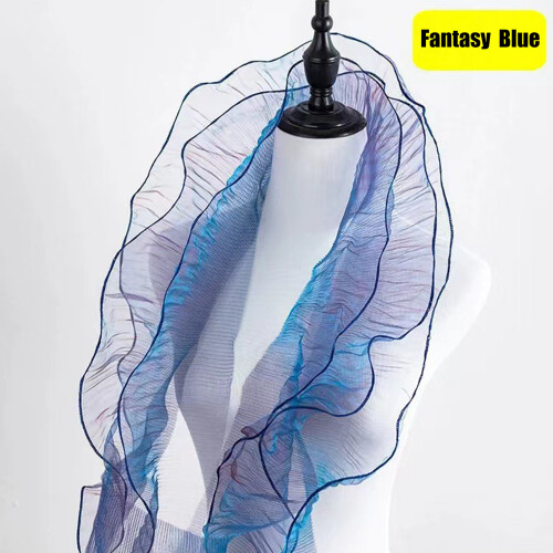 5M Polyester Ruffled Lace Trimming Decorative Edges For-Green 2