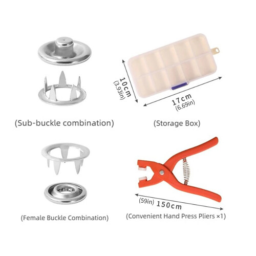InvisibleFastener Press Tool Plastic Metal Materials For Jackets 2