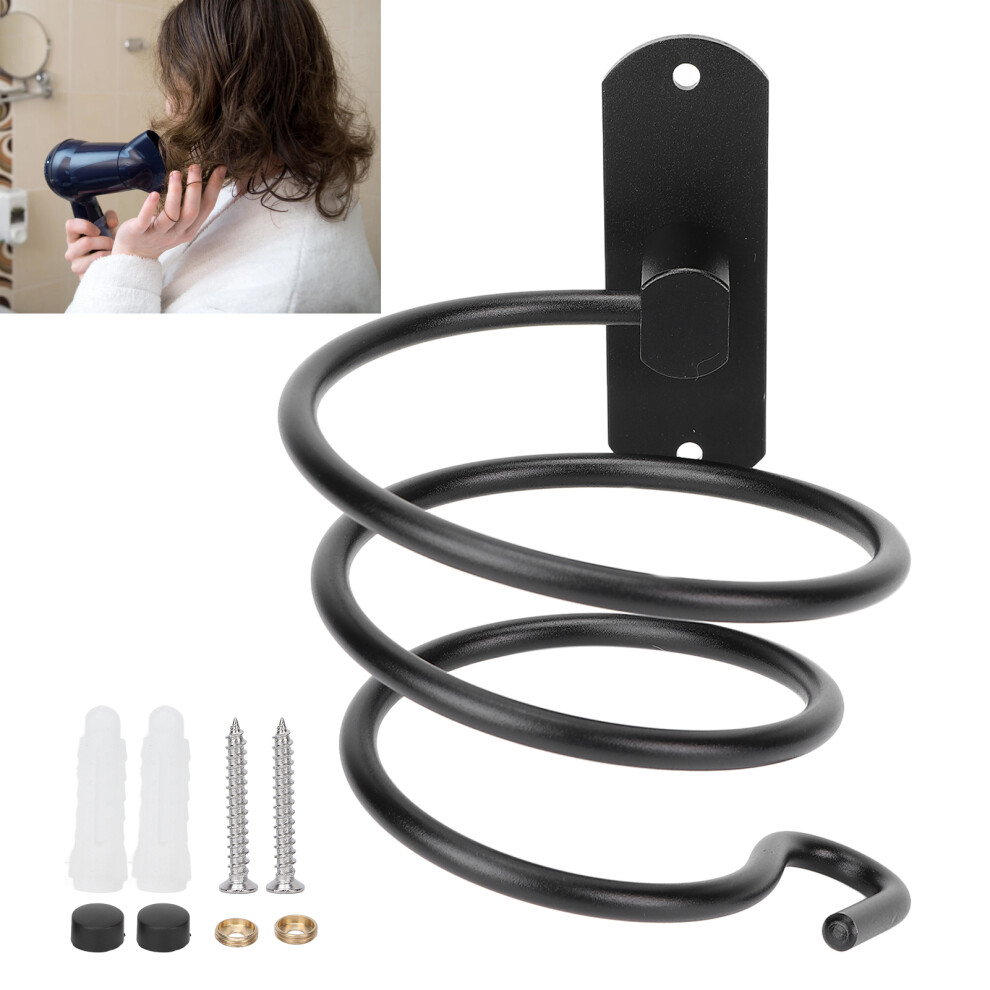 Unisex Alloy Hair Dryer Holder Rack Organizer For Bathroom & Salon
