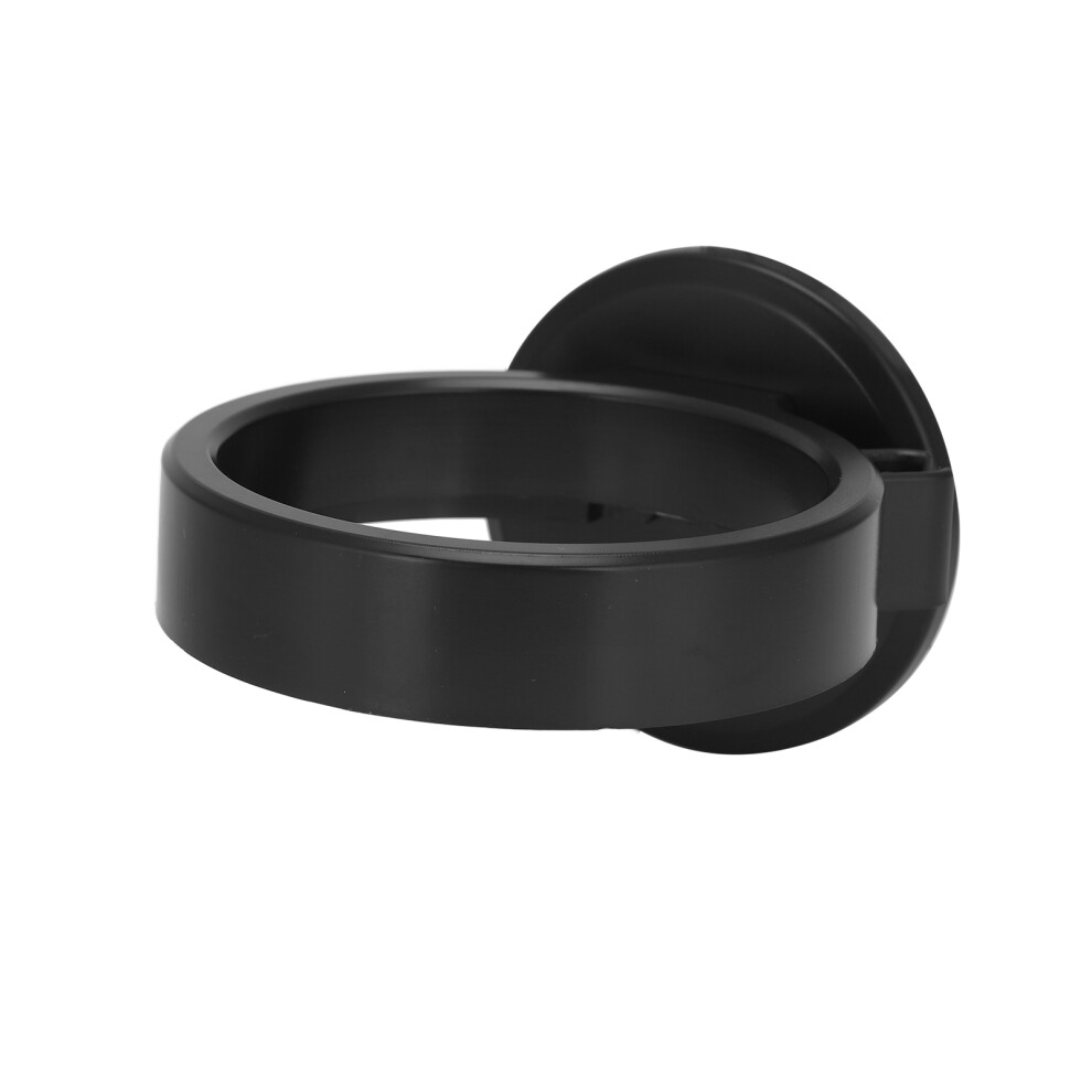 Unisex Black Wall Hair Dryer Holder Rack Self Adhesive Compact Space Saver Stand