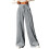 Damen-Jogginghose mit weitem Bein, hoher Taille,-Grau L 1