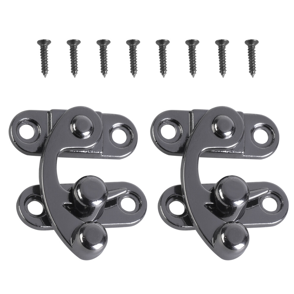 Zinc Alloy Swing Arm Lock Latches For Jewelry Box And-Left Hook 7704000107914