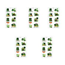 Temporäre Tattoos mit Kleeblatt für Kinder, St. Patrick's-99