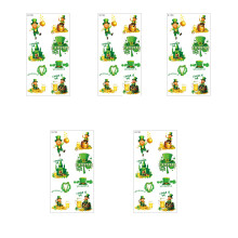 Hautfreundliche Klee-Körperaufkleber, 5 Designs, für Kinder,-03