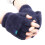Reversible Flip Top Fingerless Gloves Breathable-Deep Blue 1