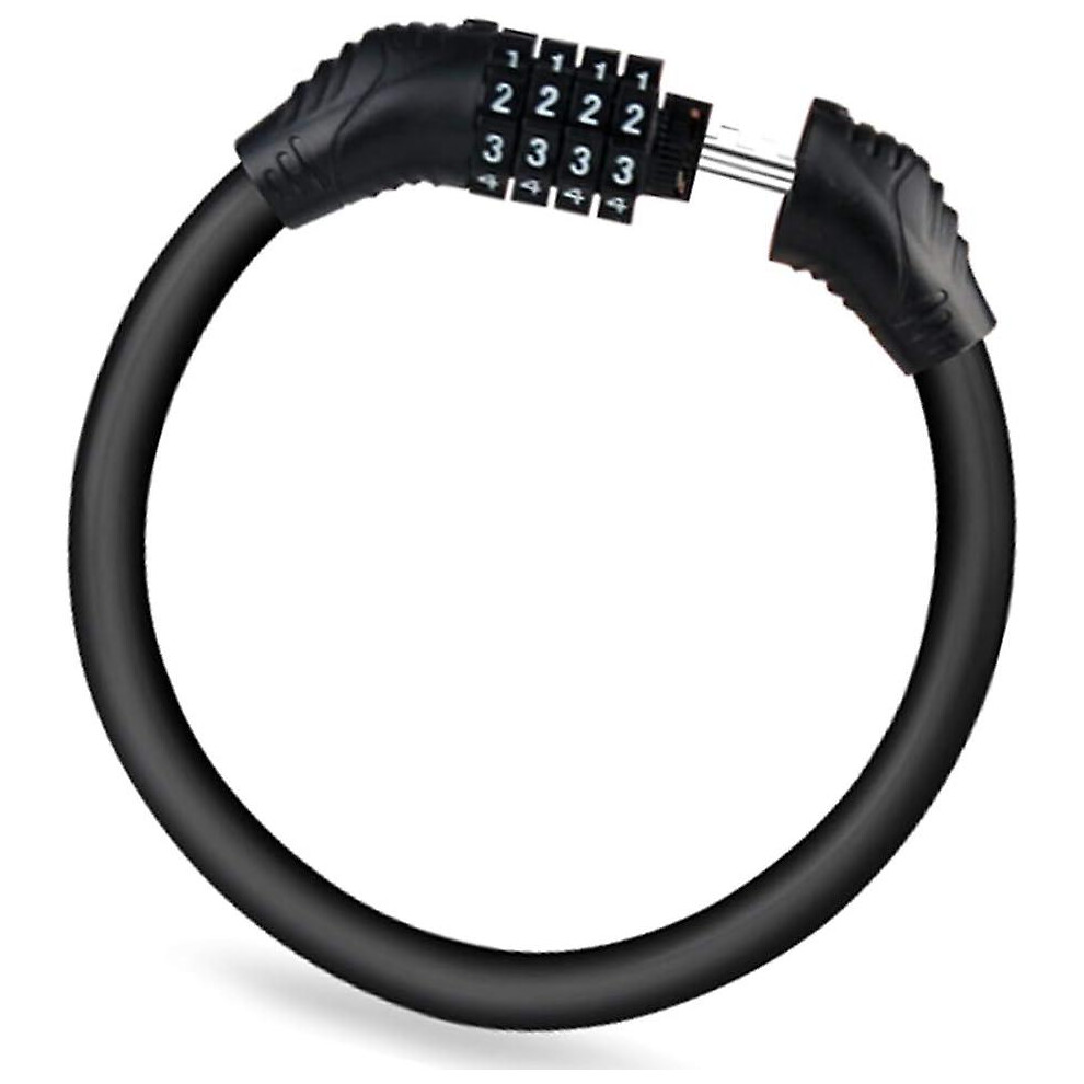 Kikidex (As Show, One Size) Bike Lock,High Security 4-Digit Resettable Mini Combination Password Bike Lock,Portable Outdoor Anti Theft Bike Lock
