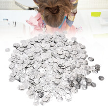 2000 Stück Eisen Bauchtanz Münzsequins Anhänger Silbern Kleidung Dekoration