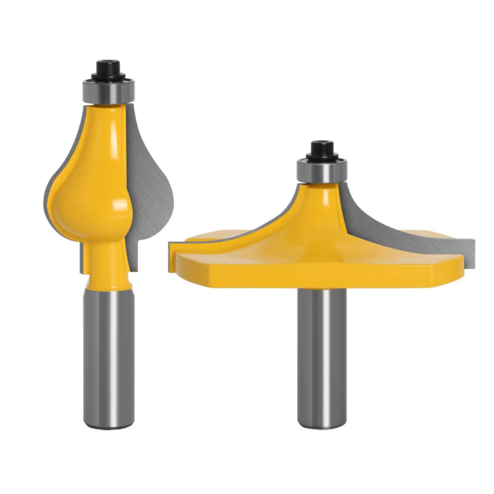 1/2-Inch Shank Architectural Molding Router Bit Set Edge Forming Line Profile Cutter, 2-Piece 9354506692759